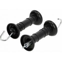 CYCLINGCOLORS 2x Poignée De Cloture électrique Noir Isolateur Porte Portillon Portail Chevaux Vache Gibier Chien Poule