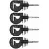 CYCLINGCOLORS 4x Isolateur Cloture électrique Kombi Universel Noir à Visser Dans Piquet Bois Fil Corde Cordon Chevaux Vache Mouton Gibier